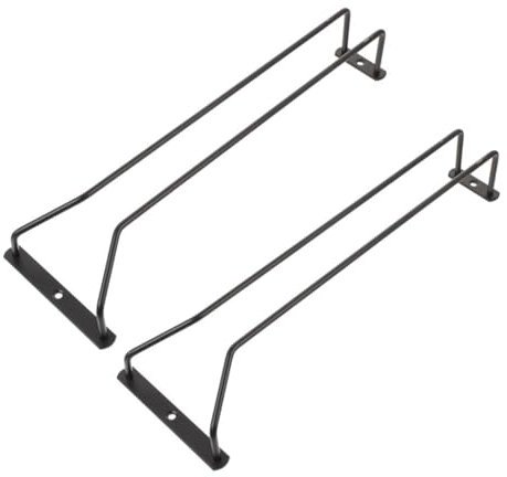 LABRIMP 2 Pezzi Portabicchieri da Vino Muro Metallo da Sospeso per da Vino Rack Versatile per Cucina e Bar Facile Installazione e Accesso