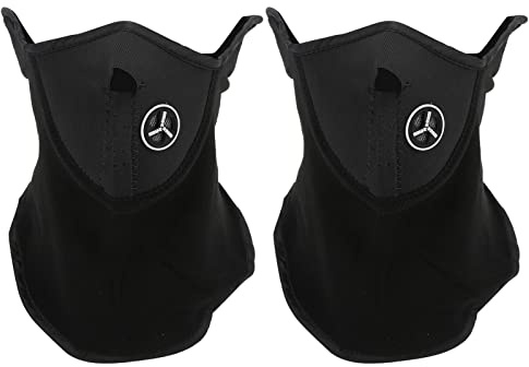 Segrehy Demi-masque coupe-vent anti-poussière pour cyclisme, moto, ski en plein air, hiver (Noir)