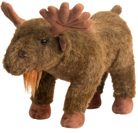 BEJOY Älg, plyschdjur, simulerat mjukisdjur för barn, mysig leksak för djurälskare, plyschdjur som hemtillbehör, födelsedag