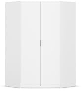 Rauch Möbel LAGOA, Eckschrank, Farbe Weiß, Breite 117 cm | Eckkleiderschrank, 2-türig, Zubehör Basic, für Schlafzimmer, Kinderzimmer, Hauswirtschaftsraum, Garderobe, Flur