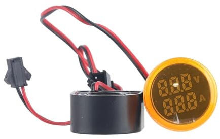 1 amperímetro digital de CA con pantalla LED dual, voltímetro, amperímetro, voltaje y corriente, 220 V, 0-100 A, amarillo, CA 50-500 V
