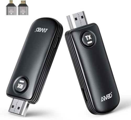 MpioLife Wireless TV Transmitter and Receiver Kit- 2.4/5G Long Range Wireless HDMI Full 1080P for Business & Home, 165FT/50M Streaming Video from Laptop, Camera, PC to HDTV, Projector, Monitor