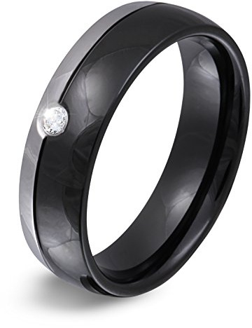 Juwelier Schönschmied - Damen Freundschaftsring Partnererring Ehering Mila Edelstahl Zirkonia 151Dac