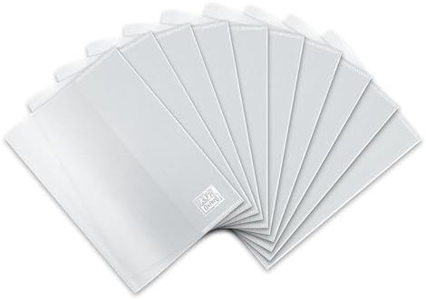 Oxford Heftumschlag A6, aus Kunststoff, transparent, farblos, 10 Stück