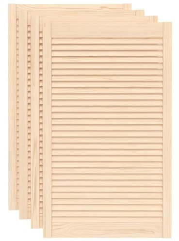 vidaXL Skåpluckor lamelldesign 4 st 99,3x59,4 cm massiv furu