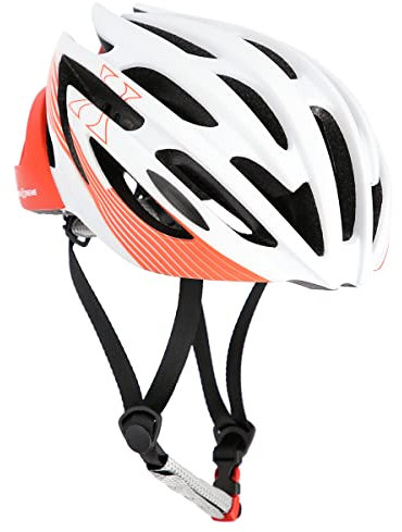 Nils Extreme Fahrradhelm für Erwache – Sicherer Helm Damen und Herren – Skaterhelm mit Größenanpassung – Stadthelm für Fahrrad Skateboard und Roller – Weiß und Rot – L – MTW24