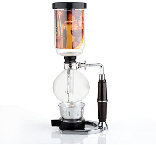 ADITAM Siphon/Syphon Coffee Maker Glass Siphon Pot Glass Siphon Pot Percolators 1-5 Cups Maker (Color : A, Size : 13 * 11 * 37cm) Double the comfort