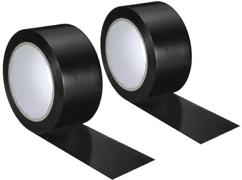 PATIKIL Ruban de Protection Contre Corrosion, 2 Pièces de 33 M x 50 Mm en PVC, Ruban Isolant Auto-Adhésif Pour Tuyaux Métalliques, Tuyaux Drainage, Fils Électriques, Conduits Hvac, Noir