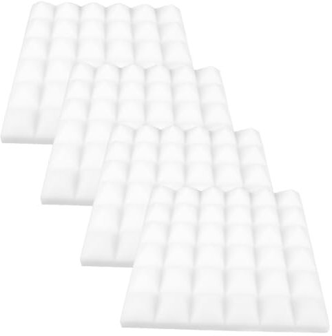 ibasenice 4pcs Self-adhesive Soundproof Panels Acoustic Foam Noise Reducing Padding for Walls Pyramid Design Sound Absorbing Material 30x30x5cm