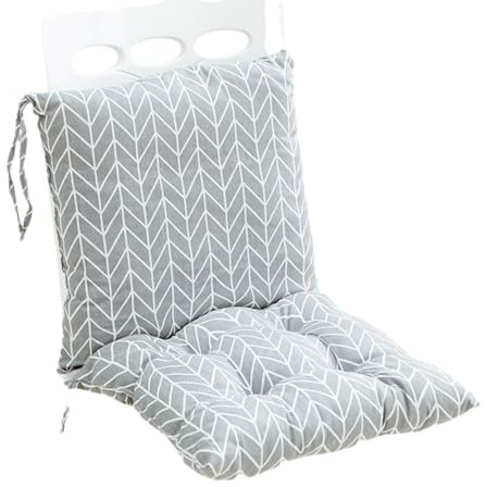 40X80cm 1 Stück Stuhlkissen mit Rückenteil Sitz, Rückenkissen mit Bänder, Niedriglehner Auflage Polsterauflage Gartenstuhl,Polsterauflage Auflage für Stühle/Bänke in Haus und Garten Sitzkisse