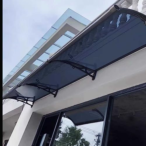 Türvordach für den Außenbereich,wasserdicht,Fenstermarkise,UV-Schutz,Türschutz,Polycarbonat,Sonnenschutz,Außenvordach,Regenschutz,Schallschutz,Regenschutz für die Hintertür (100 x 330cm/39 Zoll x 130