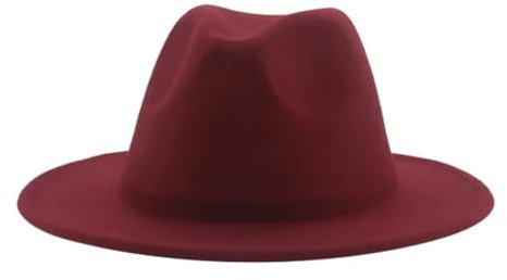Ornrjfll Damenhut, Herrenhüte für Damen, Hochzeit, Dekoration, Khaki, Panama-Mütze, weinrot, 52-54cm(kids)