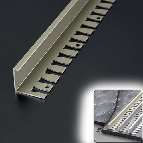 ZIUSFAC Biegbare ÜBergangsprofil Übergang Leiste Metallprofil Ausgleichsprofil Boden Übergangsschiene Höhenausgleich 0.3 cm -1.5 cm(Brass,5mm/1/4)