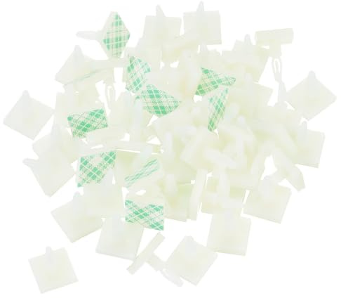 sourcing map 100 Pcs Adhesive PCB Spacer, Sticky Nylon Insulated Standoffs for PCB Board, Supporting Height 0.24, Fits PCB Hole Dia 3mm to 3.2mm, White