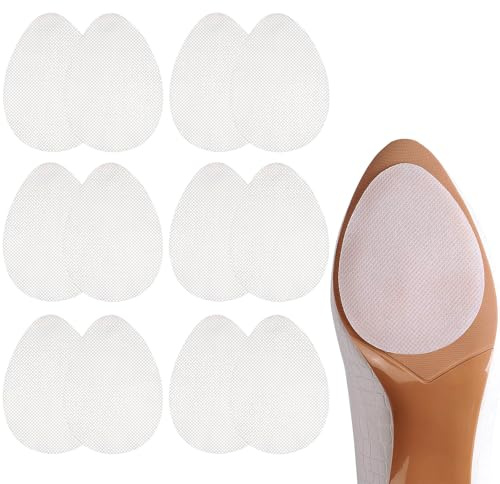 Anti Rutsch Sohle Pads,12 Stück Selbstklebende Rutschfeste Sohlen Aufkleber,Rutschfeste Schuhpolster Gummisohlen Schuhsohlenschutz Antirutsch Pads Schuhe für Herren und Damen (Transparent)