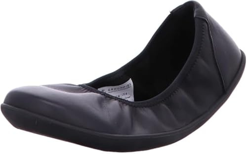 GROUNDIES Lily 3.0 Ballerines plates pour femme – Chaussures pieds nus flexibles pour femme avec semelle intérieure confortable en microfibre, semelle extérieure flexible TrueSense, noir, 37.5 EU