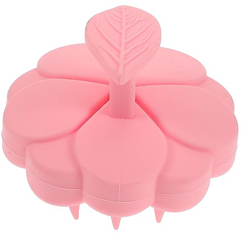 Silikon Kopfhautmassagebürste Rosa für Dusche und Bad | Shampoo Bürste, Sanfte Reinigung von Haar und Kopfhaut, 1 Stück, für Freunde und Familien