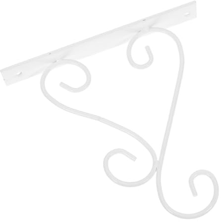 ORFOFE Schmiedeeisen Wandhaken Mit Schrauben Retro Haken Gusseisen Für Blumenampeln Kerzenhalter Laternen Und Hängekorb Für Balkon Terrasse Garten Und Innenbereich 17.00 X 18.00 X 3.00 Cm