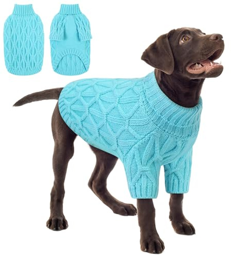 Queenmore Hundtröja stora hundar, mjuk och stretchig, hundtröja för greyhound, labrador, golden retriever, turkos, 2XL