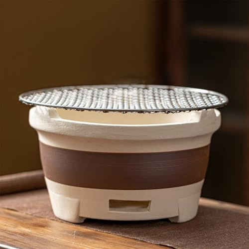 Poêle à Charbon D'Argile Portable, Réchaud à Barbecue à L'ancienne, Réchaud à Bois de Camping, pour le Camping, Accessoires de Table D'extérieur(16cm/6.3in)