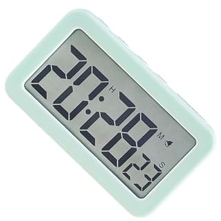 lmoikesz Liten klocka för sovrum, sängklockor, barn, vuxna, heminredning, 12/24 timmars visning, digital klocka, bordsklocka, lämplig för hem, digital stor skärm, stor, Grön, 8.9x2.2x5.2 cm