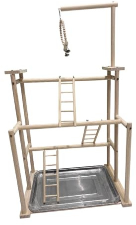 Ailan Parco giochi per uccelli in legno, giocattolo da masticare con Per scala per pappagalli e calopsitte attivi, fringuelli e altri uccelli, parrocchetti, conuri, calopsitte, parrocchetti,