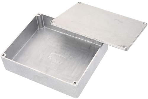 HOMOBABE Aluminium Pedalgehäuse aus Druckguss für Selbstgemacht E gitarren Effektpedale Praktisches und Leicht zu Bedienendes Silbernes Gehäuse