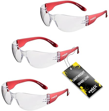 voltX 3 x GRAFTER Bifocal Reading Safety Glasses, +1.5 Dioptre | UKCA & CE EN166F Certified. Clear UV400 Anti-Fog - Lightweight Polycarbonate Lens.