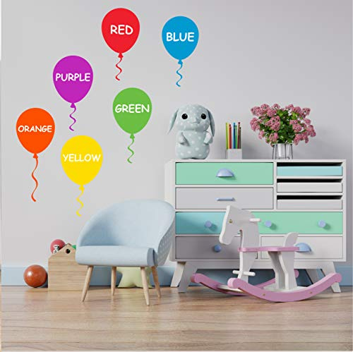 Balloons Colour Learning Nursery Stickers for Walls by GDirect Wall Stickers UK | Wall Sticker for Childrens bedrooms | Balloon Themed Wall Mural | New from UK Seller with Full Instructions
