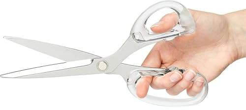 OfficeGoods Schere aus Acryl und Edelstahl, 22,9 cm, modernes Design für das stilvolle Zuhause, Büro oder die Schule, perfekt für Kunst und Handwerk, Scrapbooking, Stoff und Nähen, Silber