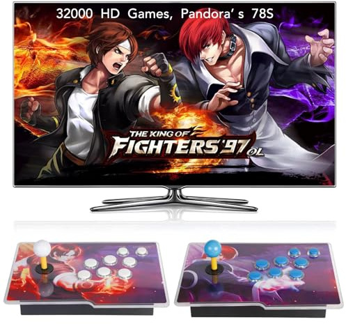 [5000 jeux en 1] Boîte Pandora 30S Rétro Jeux Arcade Console de jeu avec deux hôtes séparés Compatible PC & Projecteur & TV Jeux 3D 1 à 4 joueurs Catégorie Favorite Liste