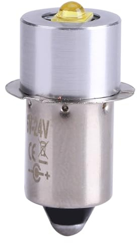 3W 6-24V P13.5S Lámpara de Luz de Trabajo de Emergencia LED de Alta Luminosidad Lámpara de Repuesto para Linternas Bombillas de Repuesto para Antorchas de 6v Bombilla para