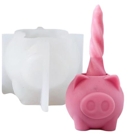 Schwein Silikon Kerzenhalter Form - Schwein Teelicht Kerzenhalter Silikonform - DIY Zement Kerzenhalter Epoxidharz Für Kerzenständer, Tablett, Schmuckorganizer, Heimdekorationen Verwendet Werden