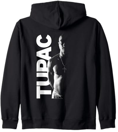 2Pac Hip Hop Rap Music Side Photo by Rock Off Felpa con Cappuccio