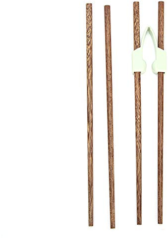 Cerlingwee Chopstick Helper, Elderly Wooden Chopsticks Chopsticks Reusable Elderly Eating Aids Beginner Training Chopsticks Chopstick Helper Training Chopstick for Adult Children Disabled