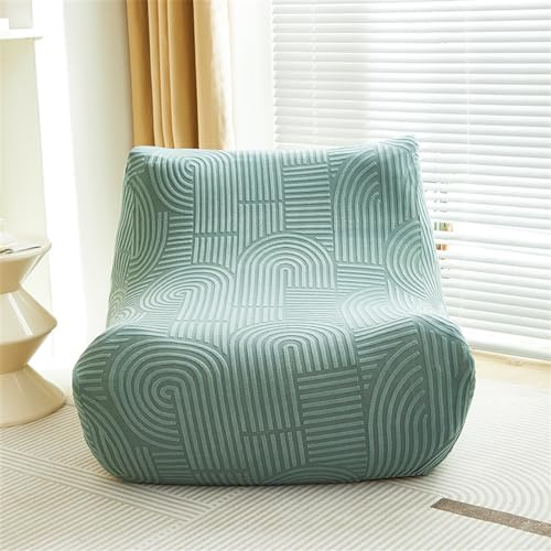 Mateju Housse de Canapé Extensible Jacquard Housse de Canapé sans Accoudoirs Universelle Housse de Clic Clac for Canapés Paresseux, poufs Tatami, Chaise Inclinable, Fauteuils (Vert,1 Place)
