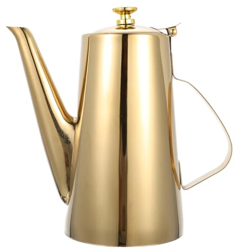 CIYODO Stainless Steel Oil Dispenser Bottle Large Capacity Kitchen Oil Jug for Home and Restaurant Use with Ergonomic Handle and Leakproof Lid