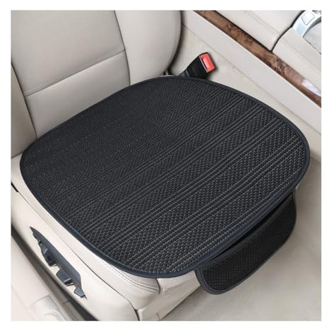 Adunsiaoto 2 Pezzi Accessori Interni Cuscino Universale per Sedili Berlina, Coprisedile Sedile Anteriore Dell'auto con Fondo Antiscivolo, Cuscino Sedile Auto in Tessuto a Rete Ice Mesh(Nero)