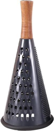 Wooden Black Kitchen Grater - Potato & Fruit Chopper, Cone-Shaped & Vertical Cheese Grater, Home Tool & Accessory 30cm