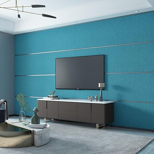 Papier Peint Intissé Bleu Paon Papier Peint 3D pour La Maison Chambre Adulte Salon Décoration,Papier Peint Mural,Papier Peint Toilette 10,05 M X 0,53 M
