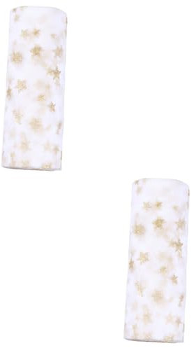 VILLCASE 2 Stücke Rolle Handwerk Rollen Weiß Tüll Rollen Schwarz Garn Für Hochzeit Party Dekorationen