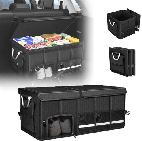 ZCZMAD Kofferraum Organizer für Opel Corsa, Kofferraumtasche faltbar, Auto Faltbox, Großer Stauraum, verstärkt und stabil,D-XL