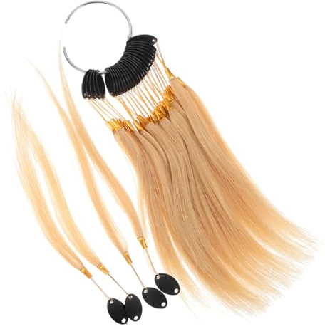 FRCOLOR Hair Dye Practice Tresses Real Human Hair Extensions for Root Touch-up Lightener Permanent Dye Salon Home Kit