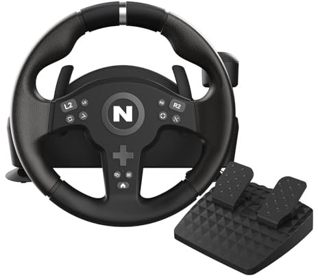 NITHO Drive Pro V200 Volant de Course avec Pédales et Levier de Vitesse, Volant 270° pour PC, PS4, Xbox One, Xbox Series X/S, Racing Wheel avec Vibration Compatible avec Simulateur de Conduite Gaming