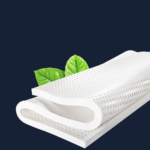 Generisch NaKeah Naturlatexmatratze, Atmungsaktive, Weiche Und Bequeme Bettauflage Bei Rückenschmerzen, Latexmatratze Für Besseren Schlaf,2.5cm,150x200cm