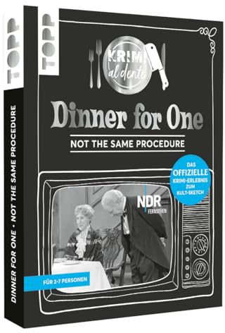 Krimi al dente - Dinner for One: Not The Same Procedure. Krimidinner für 2-7 Personen- Das offizielle Krimi-Erlebnis zum Kult-Sketch- Krimispiel für Zuhause- Komplett-Set für das perfekte Krimi Dinner