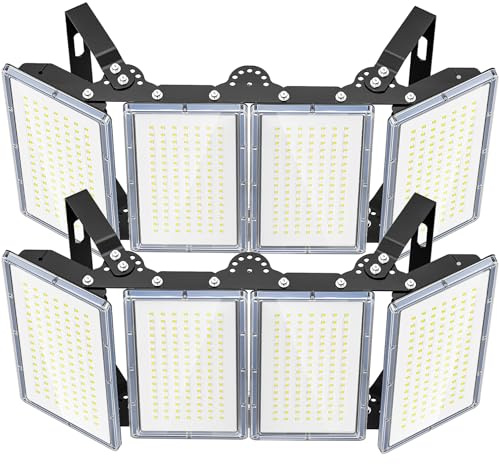 TOPAUBUB 400W LED Strahler Fluter Außen 40000LM 2 Stücke, LED Scheinwerfer 6500K Kaltweiß IP66 Wasserdicht für Garten/Lager/Hofbeleuchtung