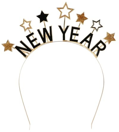 Boland - Haarreif New Year | Diadem aus Metall für Silvester, Party Zubehör, Neujahr