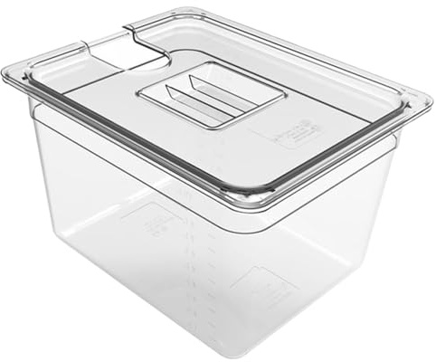 Cuba Sous Vide | Envase Para Cocedor Sous Vide Con Tapa | Caja De Cocción Por Inmersión Transparente Hermética Para Carnes Marinadas Pollo Ternera Bistec