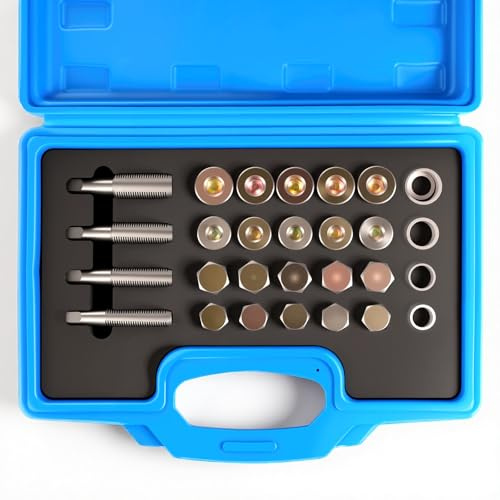 RUIZHI 64tlg Ölablassschraube Reparatur, Ölwanne Gewinde & Gewindebohrer M13 M15 M17 M20 x 1,5, Ölwanne Gewindereparatur Ölblassschraube Reparatursatz